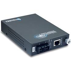 Trendnet TFC-110 S60 Convertisseur de média à fibre optique 100Mb LAN 10Base-T, 100Base-FX, 100Base-TX mode unique SC RJ-45 jusqu'à 60 km