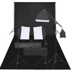 vidaXL Kit Per Studio Fotografico Con Set Di Luci E Fondale