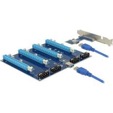 Controllerkaarten DeLock Riser Card PCI Express x1 4 x PCIe x16