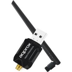 Tarjetas de Red Inalámbrica Approx Adaptador USB Wifi APPUSB600DA Negro