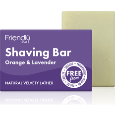 Halpa Partavaahdot Friendly Soap Shaving Bar Orange & Lavender luonnollinen saippua parranajoon 95 g