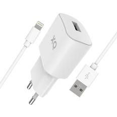 Xqisit Batterier & Laddbart Xqisit Laddare med Lightning-kabel Vit