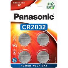 Panasonic Cr2032 Batteria Al Litio A Bottone 3 V, Multicolore, Confezione da 4