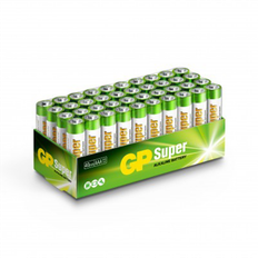 Aaa batterier 40 GP Batteries Super Alkaline Battery, Size AAA, 24A/LR03, 1.5V, 40-pack