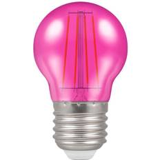 Filament pink Crompton LED Filament Harlequin Round ES E27 4W Pink