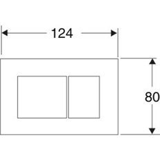 Pneumatisk spolknapp Geberit Tryckknapp dubbelspolning pneumatisk 124x80mm