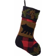 GlitzHome Hooked Bear Stocking 48cm