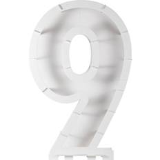 Ginger Ray Bright Balloons with Number Mosaic Stand, 9, Women