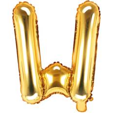 W Bogstavballoner PartyDeco Letter Balloons 'W' 35 cm Gold