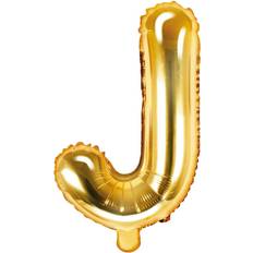 J Bogstavballoner PartyDeco Letter Balloons 'J' 35 cm Gold