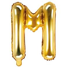 M Bogstavballoner PartyDeco Letter Balloons 'M' 35 cm Gold