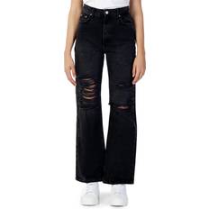 Women wide leg jeans Only Women Camile Ripped Knee Wide Leg Jeans