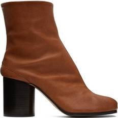 Läder Ankelboots Maison Margiela Camel Tabi