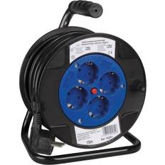 Blu Ciabatte Elettriche Avvolgicavo 15M 3X1.5 con 4 Prese bipolari con Solera Laterale T/T [E3-20020]