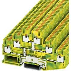 Jaune Prises Électriques & Interrupteurs Phoenix Contact 3210525 PT 2,5-3PE Push-In Three-level Protective Conductor Terminal PIT-PE Green, Yellow