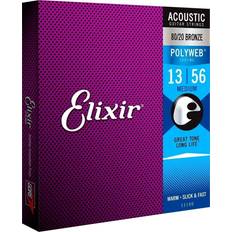 Guitarstrenge Elixir Polyweb Bronze 80/20 Guitarstrenge Medium 13-56