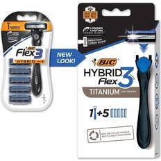 Bic flex 3 hybrid Bic Flex 3 Hybrid Razor For Men 5 Cartridges & 1 Handle Per Package Pack of 2 Packages