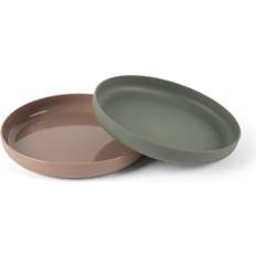 Dantoy Giocattoli da cucina Dantoy Tiny Biobased Plate Set Mocca & Dark (6241)