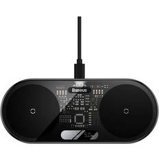 Batterie e Caricabatterie Baseus Caricabatterie wireless Qi 2 in 1 PD 20W Ricarica rapida per iPhone 13 Pro Airpods Pad di ricarica wireless a induzione Samsung Xiaomi