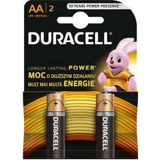 Batterier aa Duracell Alkaliska AA-batterier 2-pack