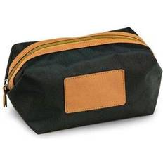 Bey-Berk Nylon Toiletry Bag Brown Brown