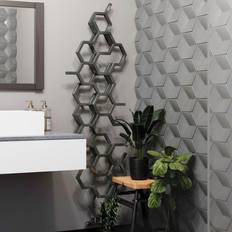 Grey Panel Radiators Terma 1700x573mm Hex Designer Radiator Vertical Sparkling