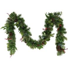 Puleo International 9ft. Decorated Christmas Garland Green