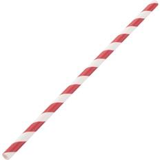 Pailles Fiesta Straws Compostable Red/White 250-pack