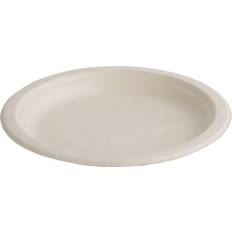Fiesta Fiesta Green Compostable Bagasse Round Plates Natural Colour 260mm (Pack of 50)