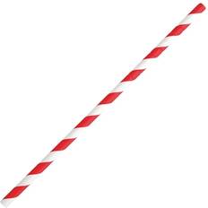 Fiesta Green Compostable Bendy Paper Straws Red Stripes (Pack of 250)