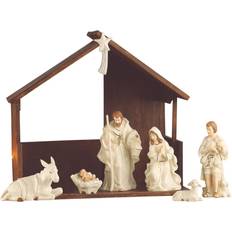 Figurines Belleek Pottery Classic Nativity Set Open White Figurine