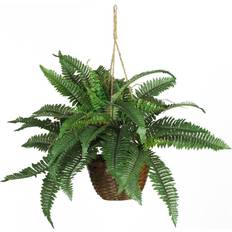 Hanging Artificial Plants Nearly Natural Boston Fern Silk Hanging Basket Artificial Plant