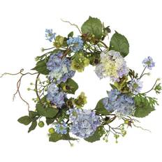 Flowers Silk Hydrangea Wreath, Multicolor