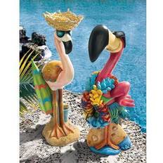 Design Toscano HF9616576 S/2 Birds Of Paradise Flamingo Figurine