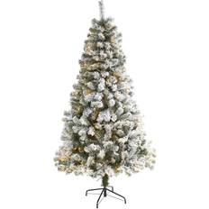 Decorative Items Nearly Natural Flocked West Virginia 250 LED Christmas Tree 72"