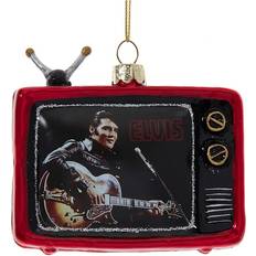 Colgante Figuritas Kurt Adler Elvis Presley Television 3 1/2-Inch Glass Ornament Figurita