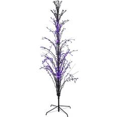 Figurines Northlight Pre-Lit Cascade Outdoor Halloween Twig Tree Lights, 6' Black Figurine