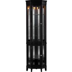 Black Glass Cabinets Southern Enterprises Essex Curio Glass Cabinet 21.2x70"