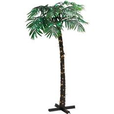 Puleo International 8ft. Pre-Lit LED Palm Tree Green 8 Foot Christmas Tree