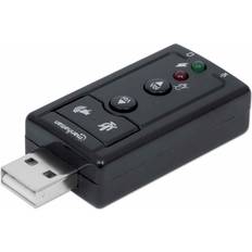 Lydkort 7.1 usb Manhattan 152341, 7.1 kanaler, USB