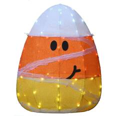 Christmas Trees National Tree Company 28in. Pre-Lit Candy Corn Mummy Orange Christmas Tree