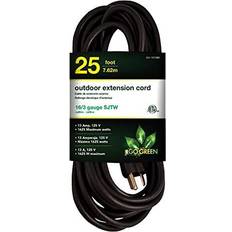 Best Electrical Cables GoGreen Power, GG-13725BK, 25 Ft. 16/3 Heavy Duty Extension Cord Black