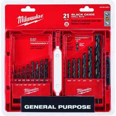 Power Tool Accessories Milwaukee 21-Piece THUNDERBOLT Black Oxide Drill Bit Set