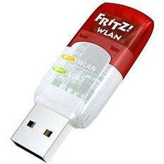 Nätverkskort 5ghz AVM Anslutningspunkt fritz! ac430 5 ghz 433 mbps usb transparent röd vit