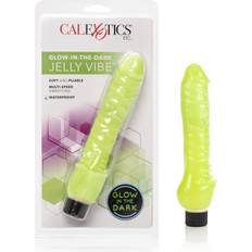 Trillend Bescherming en Assistentie Glow-in-the-Dark Jelly Penis Vibe 7 Inches Green Yellow