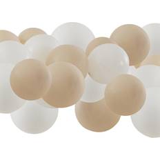 Beige Ballons en latex Ginger Ray 40 Ballons Nude/Blanc