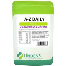 B12 folsyra järn Lindens Multivitamin A-Z dagliga tabletter 90 pack Perfekt vitamin och mineralbalans av vitamin A, C, D, E, B1, B2, B3, B6, B12, folsyra, magnesium, järn, zink & jod