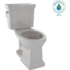 Toilets Toto Promenade II Two-Piece Elongated 1.28 GPF Universal Height Toilet with CeFiONtect Sedona Beige CST404CEFG#12 Sedona Beige 3