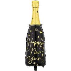 Sort Tekst- & Temaballoner PartyDeco Goldflaske Folieballon 1 stk