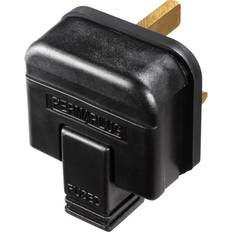 Black Extension Sockets Masterplug 13A Plug